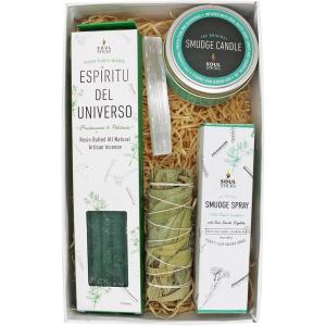 imageSoul Sticks Shamans Smudge Kit  Gift Set with Copal Soul Sticks Espiritu Incense Smudge Spray Candle ampamp 4quot Selenite Wand  Organic Energy Cleansing ampamp Healing Tools in Gift Box Cinnamon CopalEucalyptus Patchouli