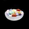 imageSoul Sticks Selenite Bowl in 4 inch Filled with Semi Crystal and Healing Stone Pure Selenite Smudge decorative Bowl Crystal Charging Ethically Sourced in Morocco Rose Quartz7 Chakras