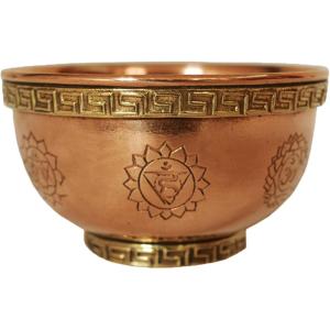 imageSOUL STICKS Copper Smudge Burner Bowls  for Smudging Sage and Incense Burning  Copper Offering Bowl Hand of Fatima  BSeven Chakras  B