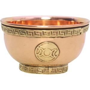 imageSOUL STICKS Copper Smudge Burner Bowls  for Smudging Sage and Incense Burning  Copper Offering Bowl Hand of Fatima  BTriple Moon