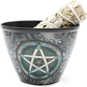 imageSOUL STICKS Metal 4 Smudge Bowl for Palo Santo and Smudge Sticks Tree of LifePentacle