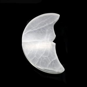imageSoul Sticks Selenite Charging Plates For Smudge ampamp Crystal Charging Ethically Sourced in Morocco Crystal for Smudging and Reiki Moon Face  5 InchMoon Face  5 Inch