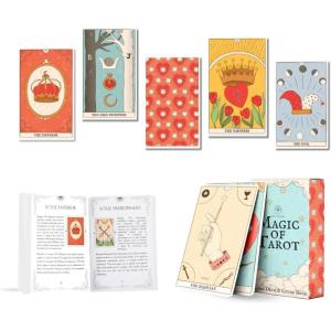 imageSoul Sticks Golden Night Tarot Cards for Beginners 78 Classic Tarot Deck with Meanings on Them Durable Tarot Cards with Guide Book for Beginners BlackMagic of Tarot