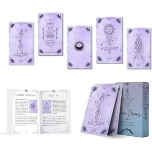 imageSoul Sticks Golden Night Tarot Cards for Beginners 78 Classic Tarot Deck with Meanings on Them Durable Tarot Cards with Guide Book for Beginners BlackDivine Dreams
