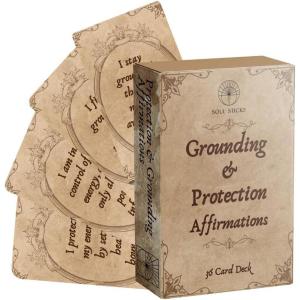 imageSoul Sticks Positive Affirmation Cards for Women Motivational Mindful Daily Cards ampamp Self Care Unique Gifts for Women and Men EnchantedProtection  Grounding